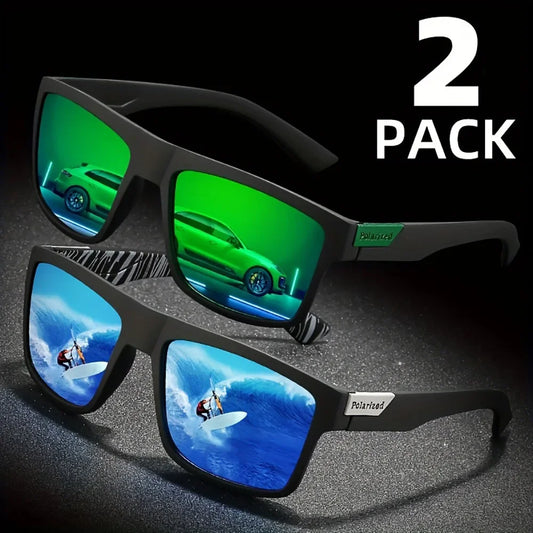 Two Pack Polarized Sports Glasses Unisex Cycling Fishing