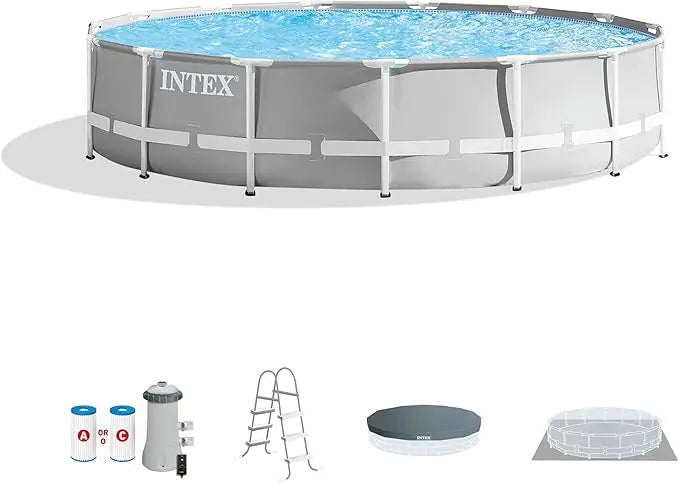 Intex Prism Frame Above Ground Pool Set 15Ft 42In Pump
