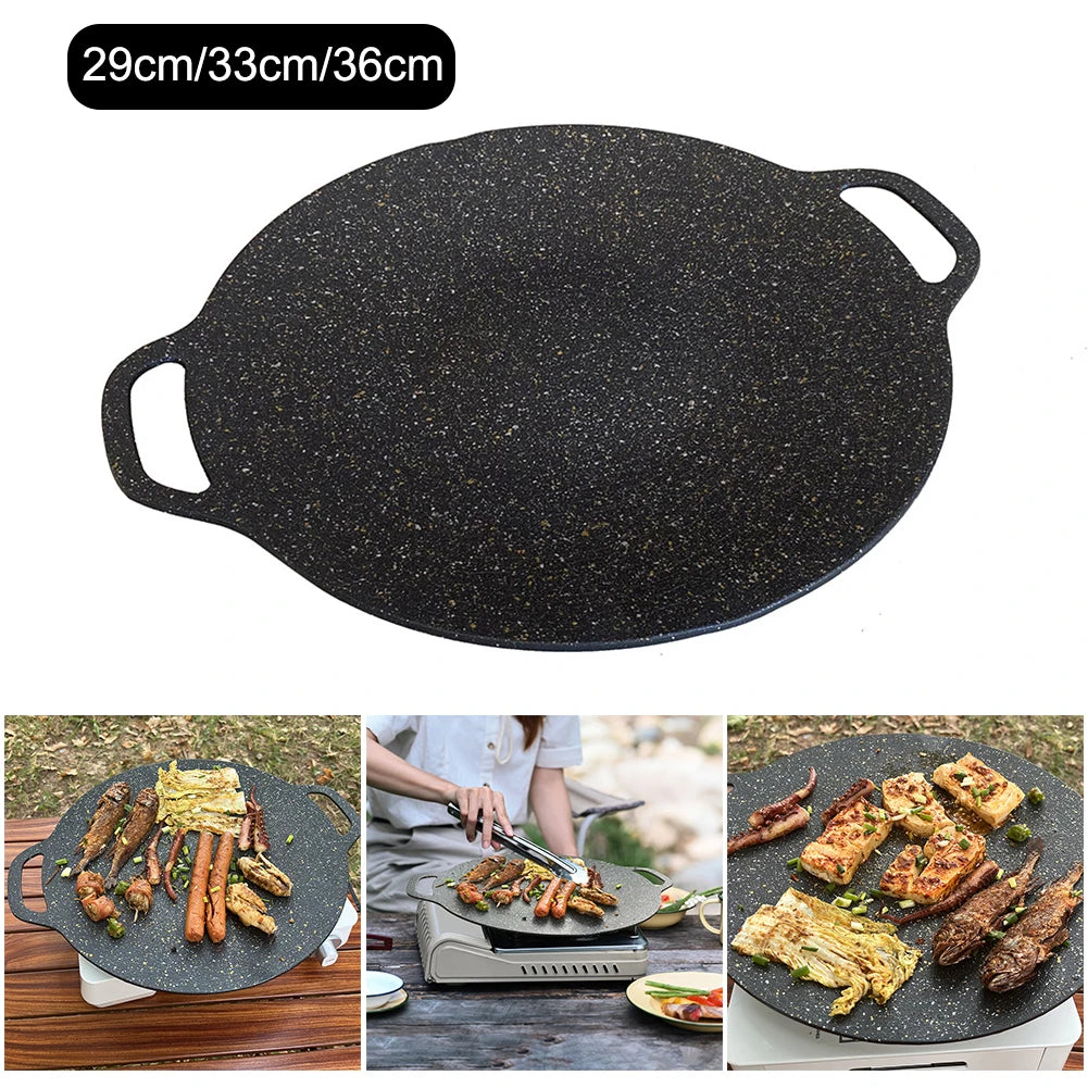 Baking Dishes Pans Non Stick Oil Frying Baking Pan Multi Purpose Round for Outdoor Camping Kitchen Bakeware Household Tools