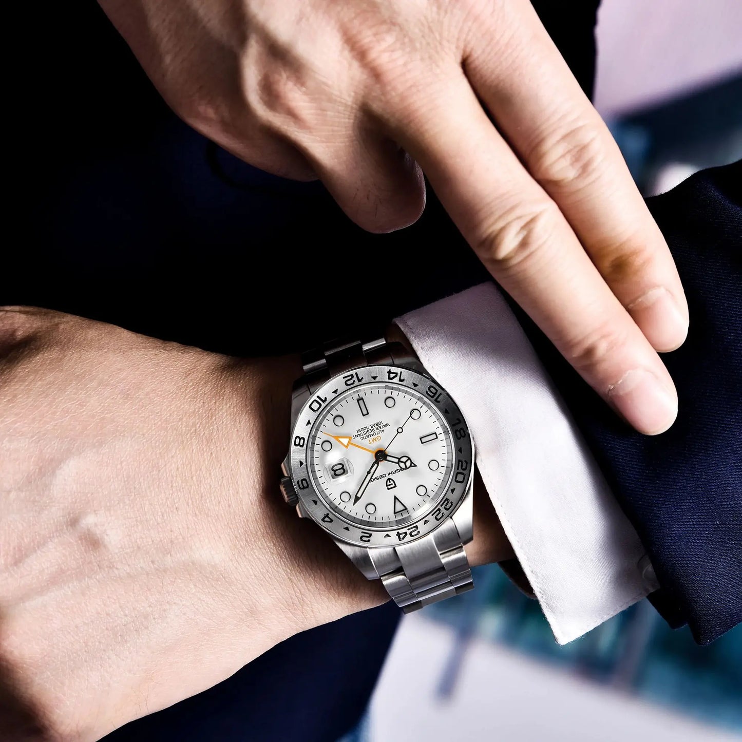 PAGANI Design GMT Automatic Watch Stainless Steel Sapphire Crystal