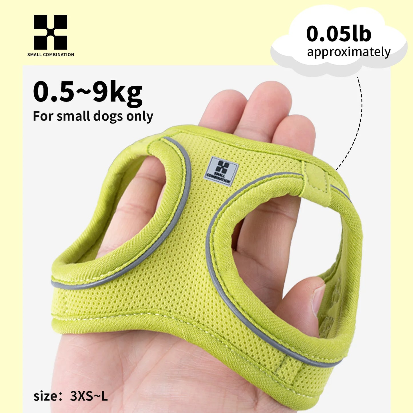 Dog Harness Leash Set Reflective Adjustable For All Dogs