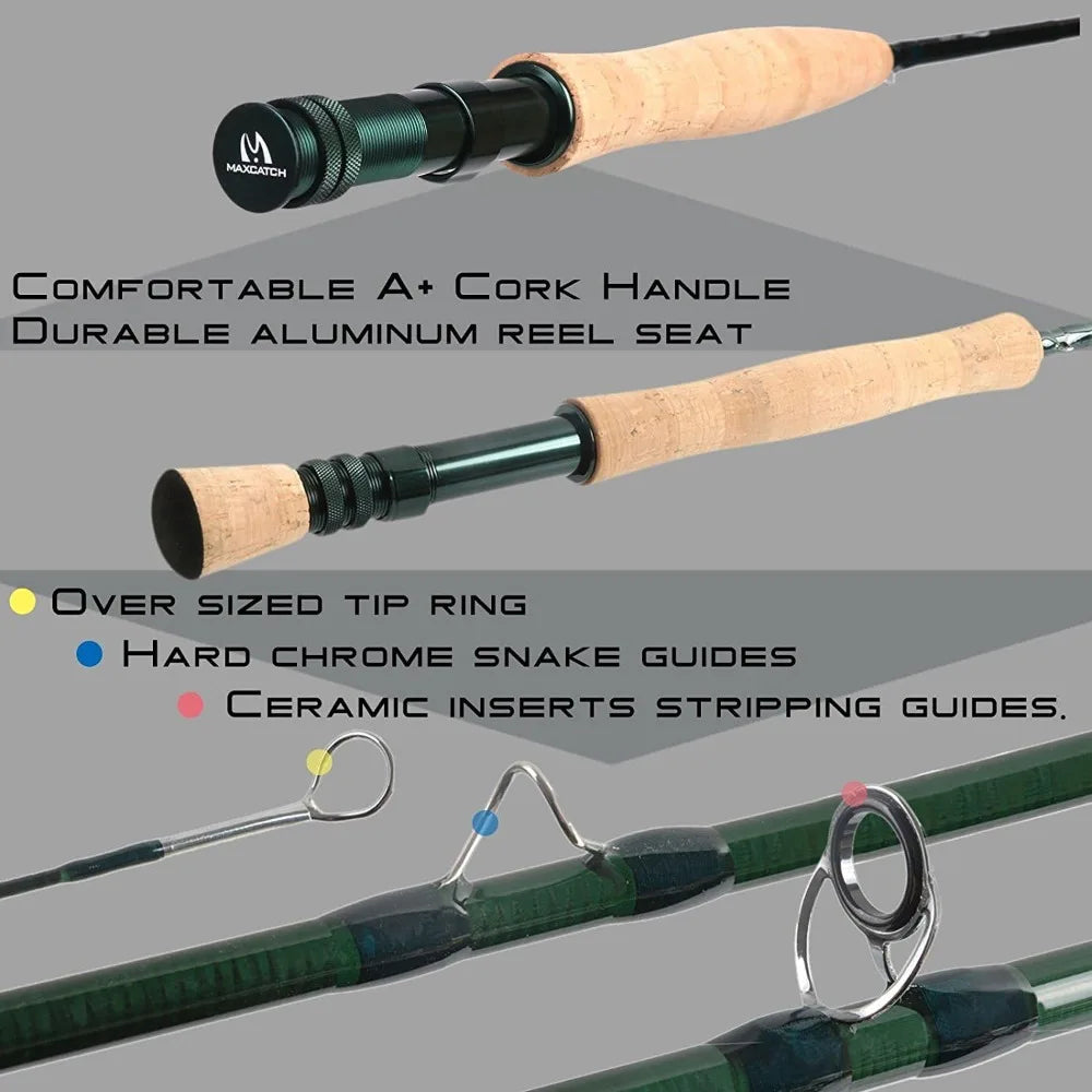 Extreme Fly Fishing Starter Kit 3/5/6/8 Weight Rod and Case