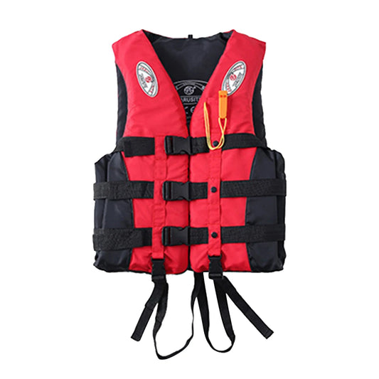 Red Life Vest For Kids And Adults Buoyancy Water Sports