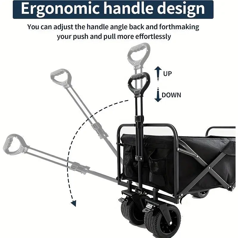 Collapsible Folding Utility Beach Cart Wagon Trolley