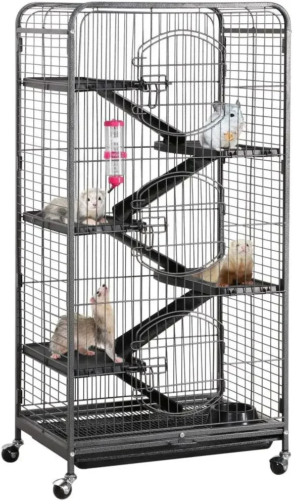 52 Inch Ferret Cage 6 Level Metal Cage With Front Doors
