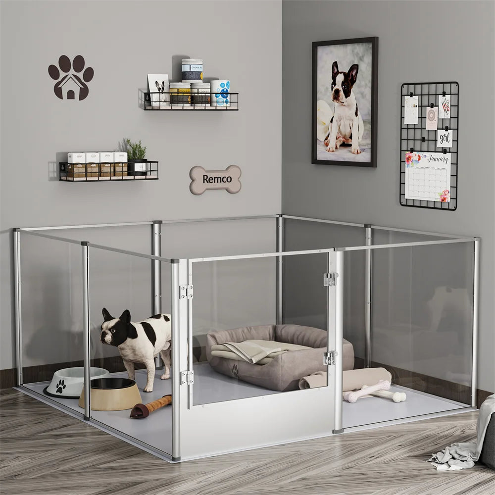 Extra Large Dog Playpen Acrylic Enclosure Waterproof Pad