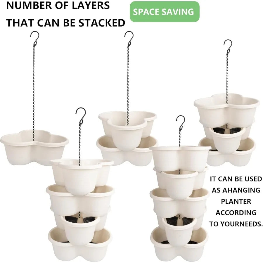 Strawberry Planter 5 Tier Stackable Garden Tower Vegetables