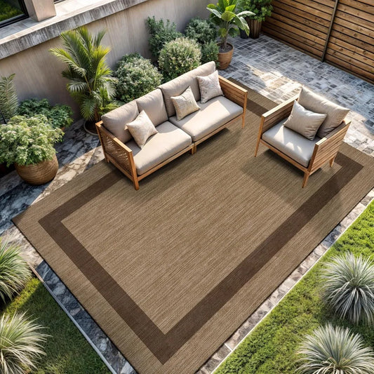 Outdoor Rug 10x14 Large Modern Patio Porch Washable