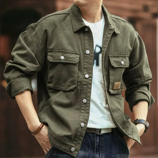 Zhejiang Classic Vintage Denim Jacket For Men Autumn Winter