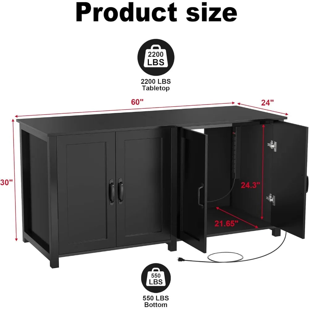 Sturdy 60x24 Fish Tank Stand For 100 120 150 Gallon Aquariums