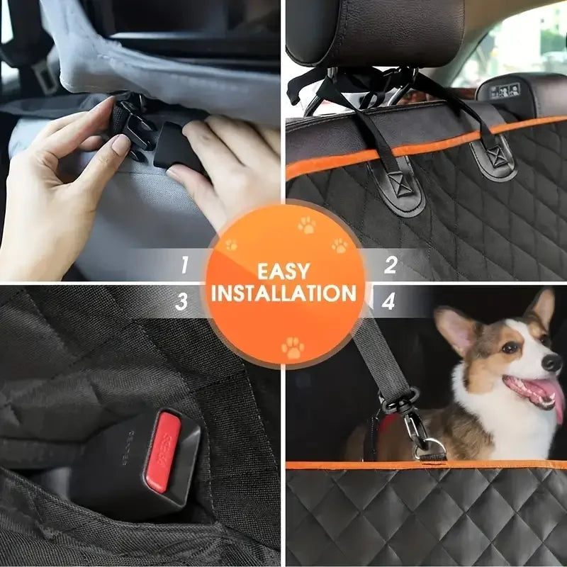 Dog Car Seat Cover for Pets Waterproof Scratch Proof Nonslip Durable Soft Back Seat Cover for Cars and Trucks