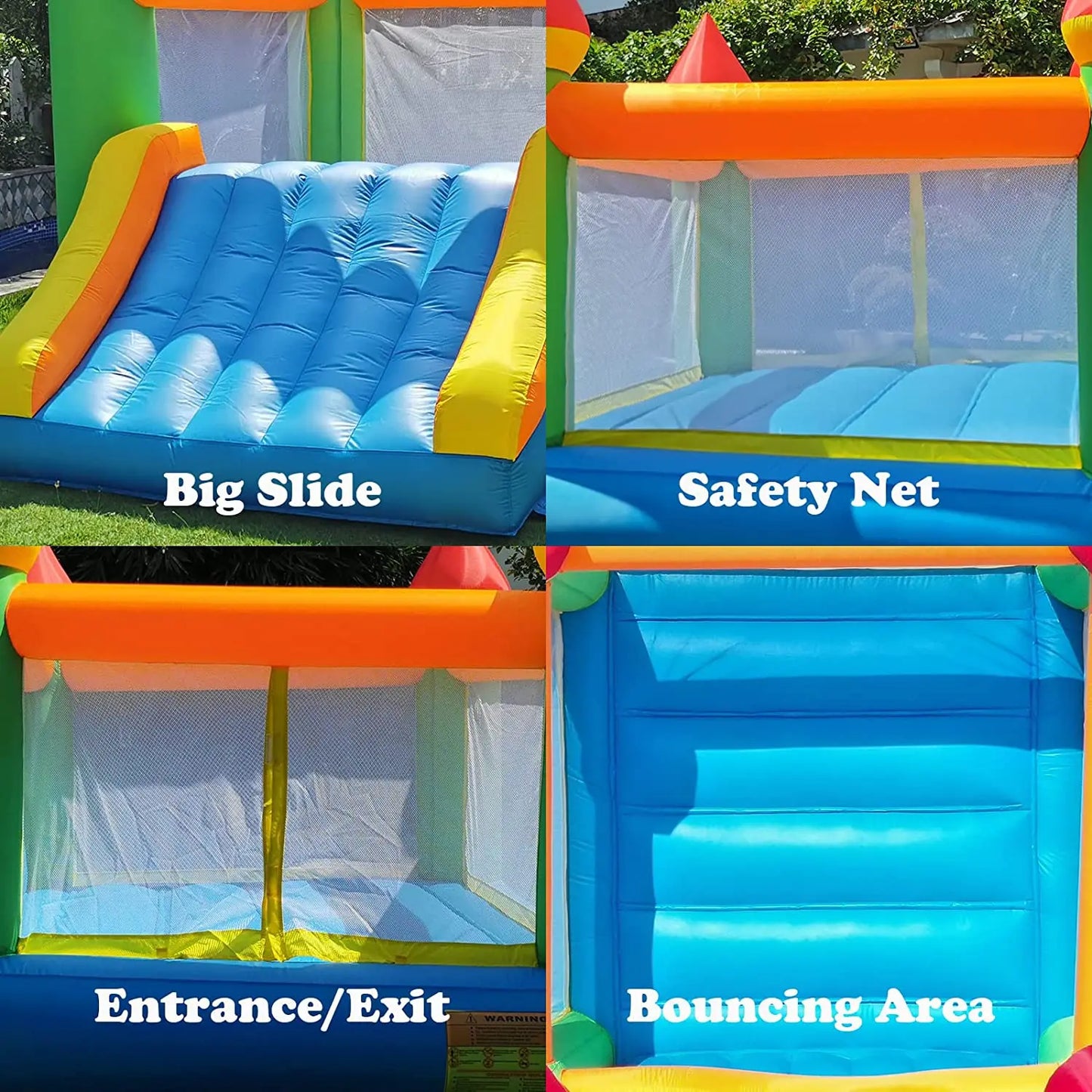 Backyard Inflatable Bounce House Slide 12x9x8 Ft For Kids