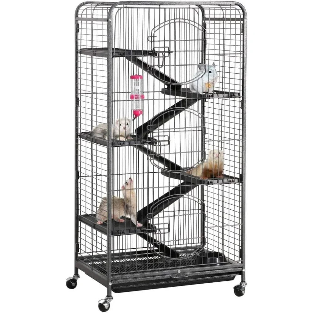 52 Inch Ferret Cage 6 Level Metal Cage With Front Doors