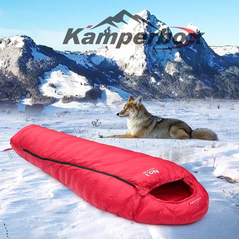 Winter Ultralight Down Sleeping Bag CW1100 For Camping Gear