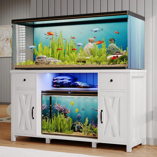 75 Gallon Farmhouse Fish Tank Stand With Power Outlets