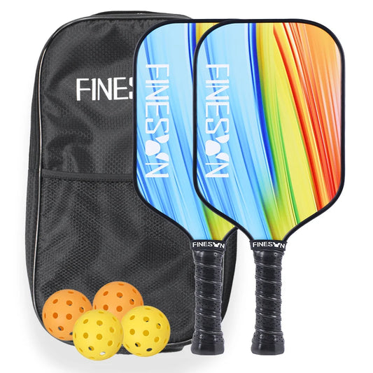 Finesun Pickleball Paddles Set USAPA Compliant Fiberglass Surface Enhanced Power with Pickleball Bag Ideal Gift for Beginners