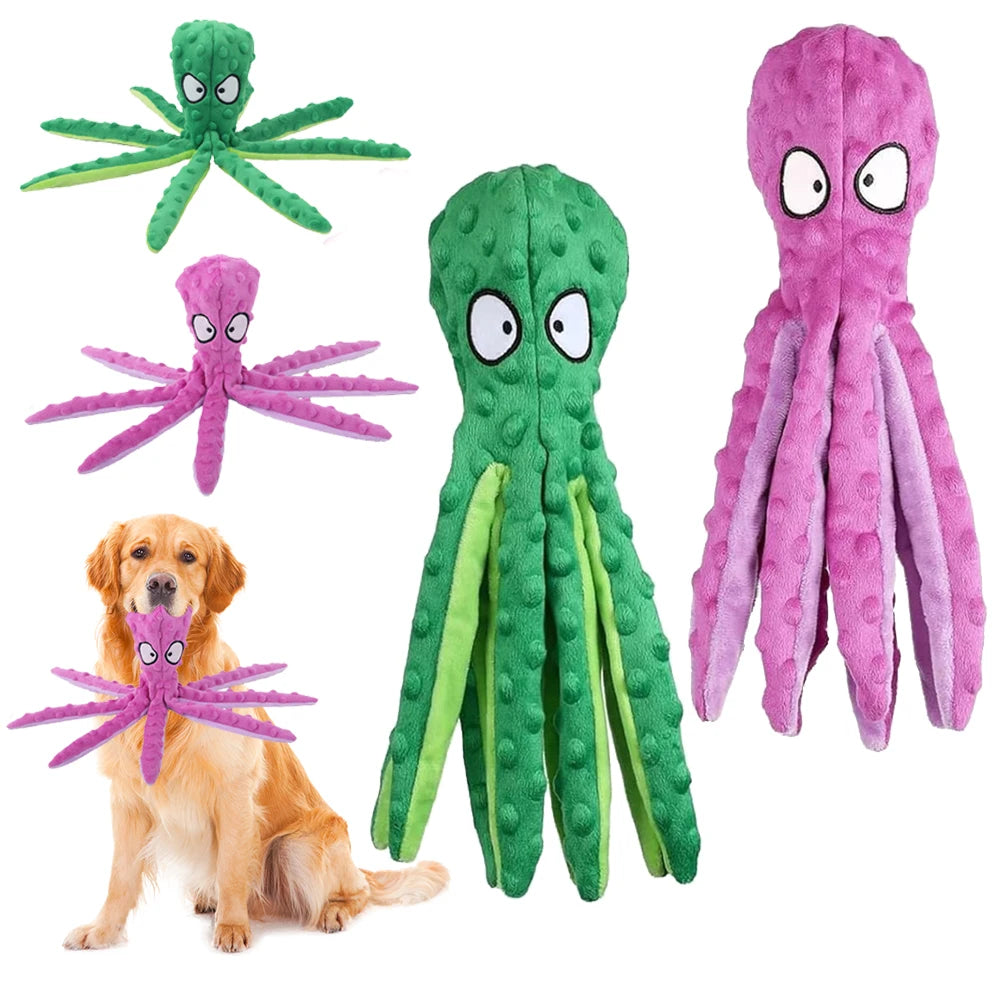2Pcs Octopus Dog Toy No Stuffing Chew Toy For Small Dogs