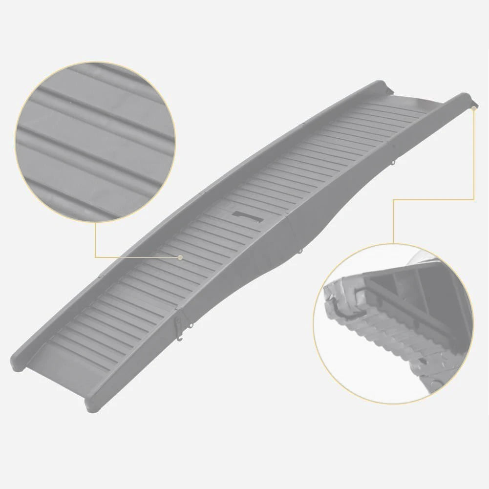 Adjustable Folding Dog Steps Portable Ramp With Non Slip Rug