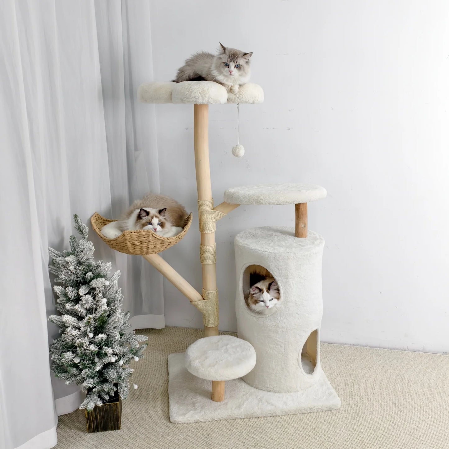 BINGOPAW Tall Cat Tree Activity Tower For Indoor Cats