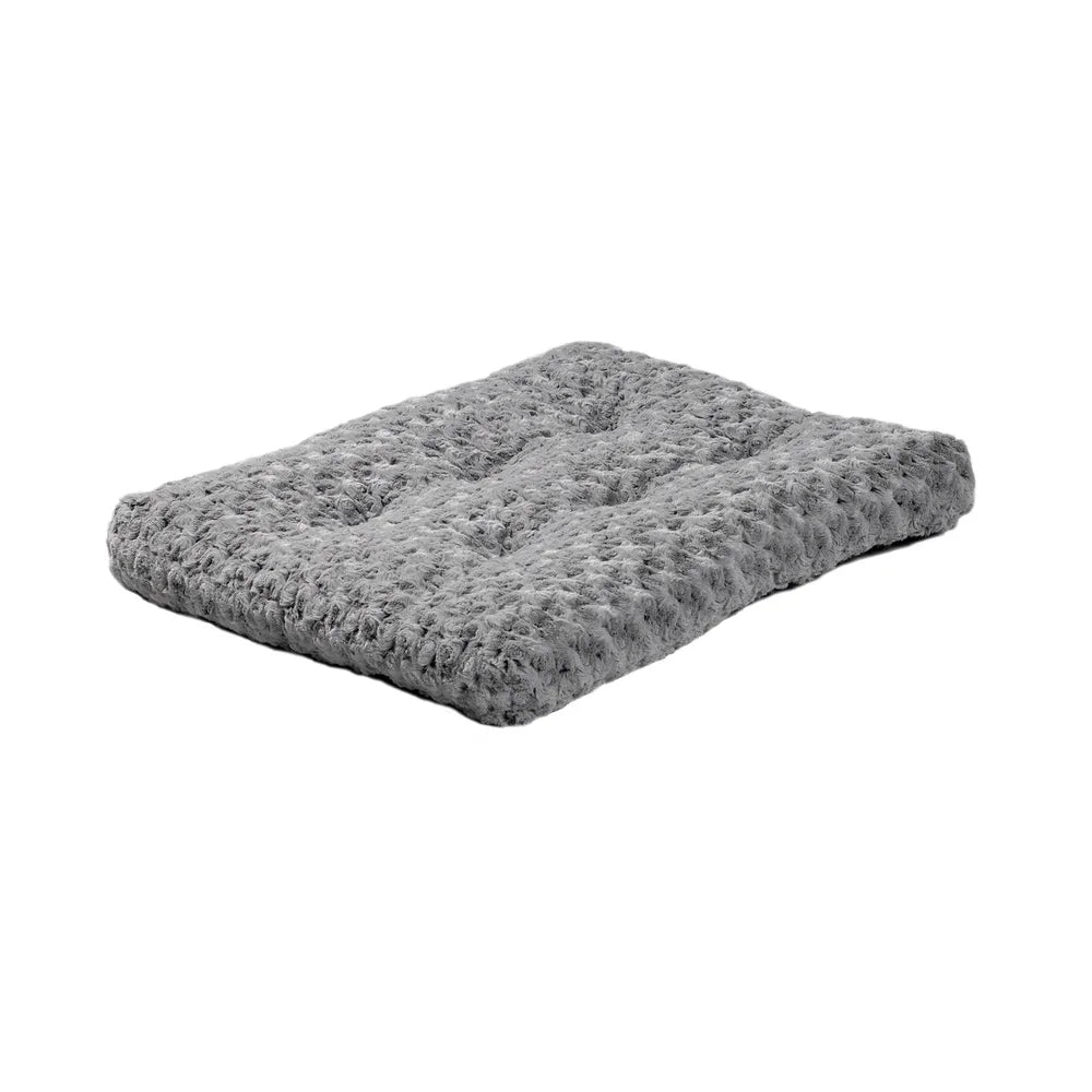 Plush Dog Cat Bed Non Skid 24 Inch Gray Machine Washable