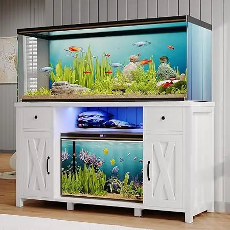 75 Gallon Farmhouse Fish Tank Stand With Power Outlets