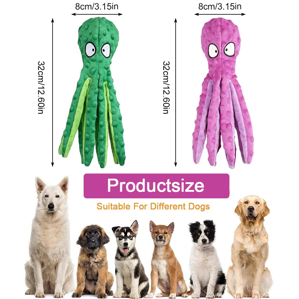 2Pcs Octopus Dog Toy No Stuffing Chew Toy For Small Dogs