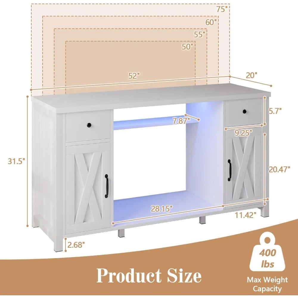 75 Gallon Farmhouse Fish Tank Stand With Power Outlets