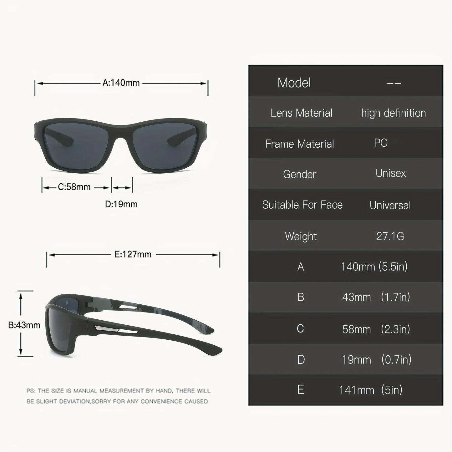 Polarized UV400 Sunglasses Men Women Outdoor Sports Eyewear