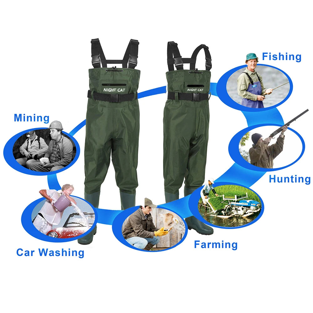 Lightweight Fishing Waders Chest Boots Waterproof Breathable