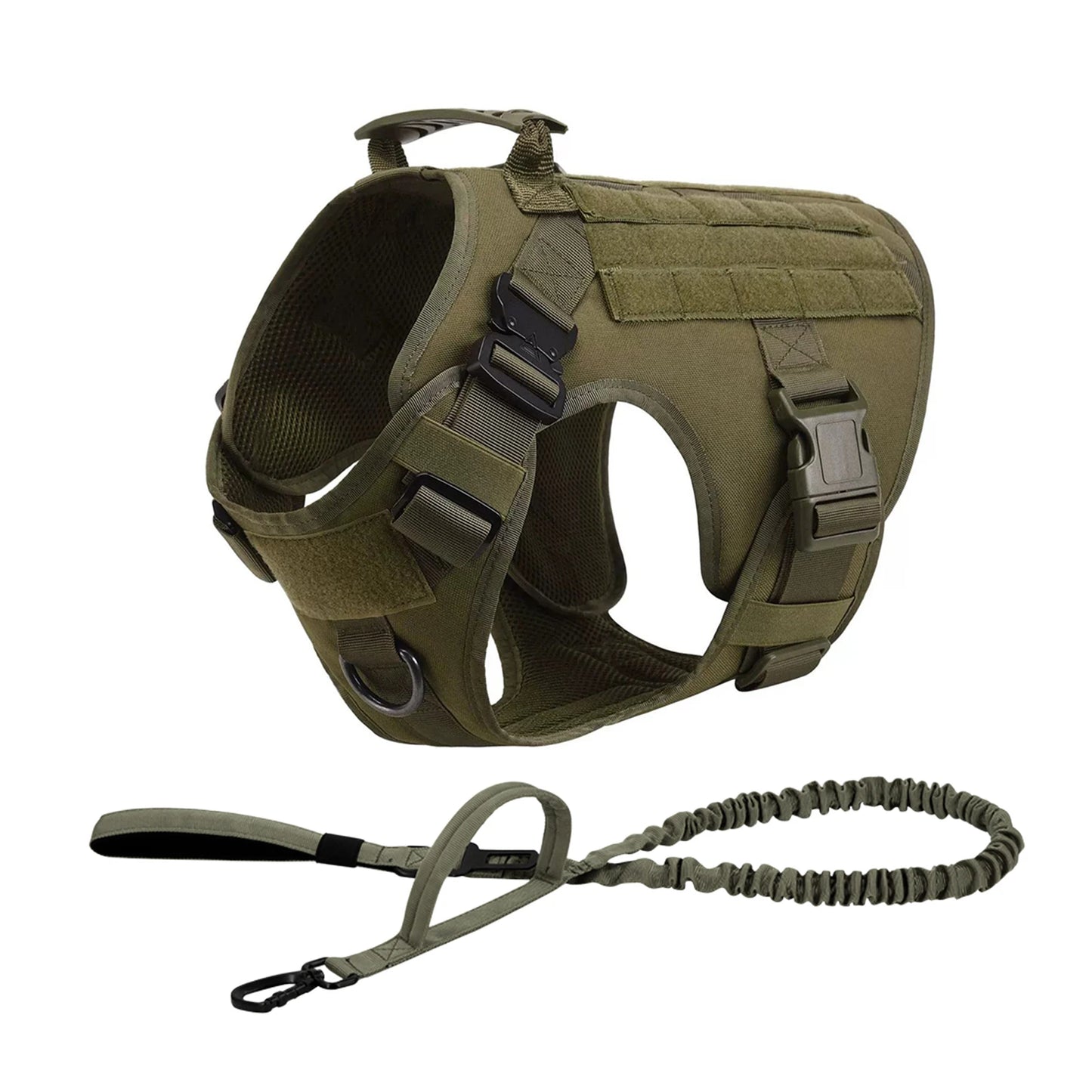 PETRAVELCN Tactical Dog Harness Vest With Molle Pouches