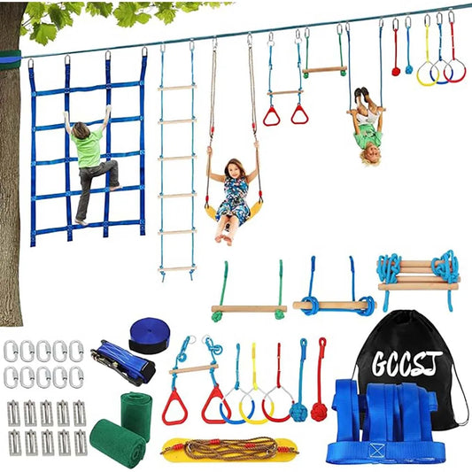 Warrior Obstacle Course For Kids And Adults 65ft Slackline