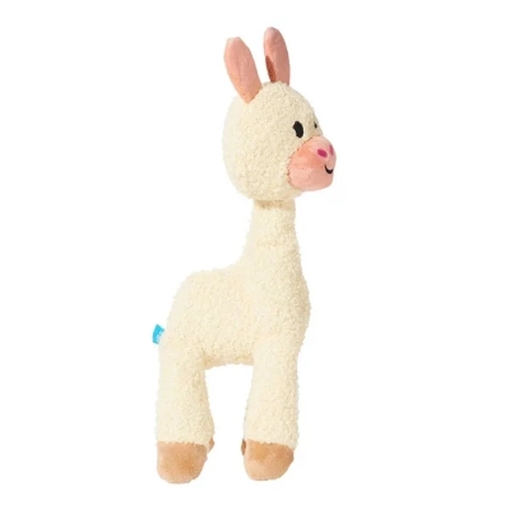 Alpaca Dog Toy With Squeaker Crinkle Limbs Cuddle Fetch Play For Medium Breeds Soft Polyester Material