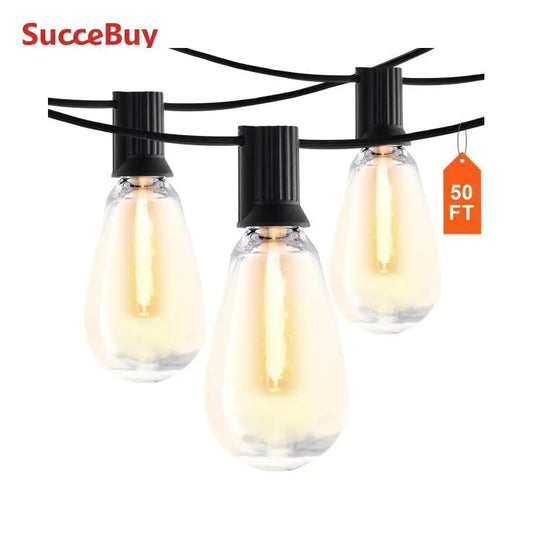 SucceBuy LED String Lights 2700K Dimmable Waterproof Patio