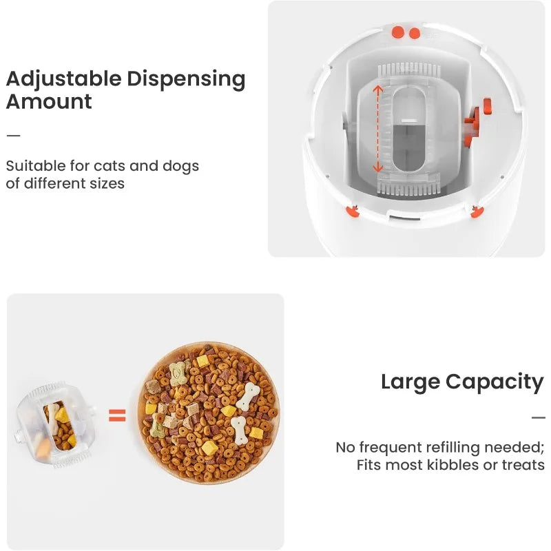 Dog Puzzle Feeder Toy Interactive IQ Training Electronic Dog Toys Automatic Rechargeable Treat Dispenser Push Remote for All Breeds 280ml Capacity