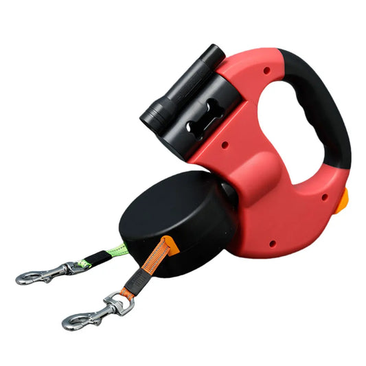 Alloet Double Headed Dog Leash With 360 Degree Swivel Rope