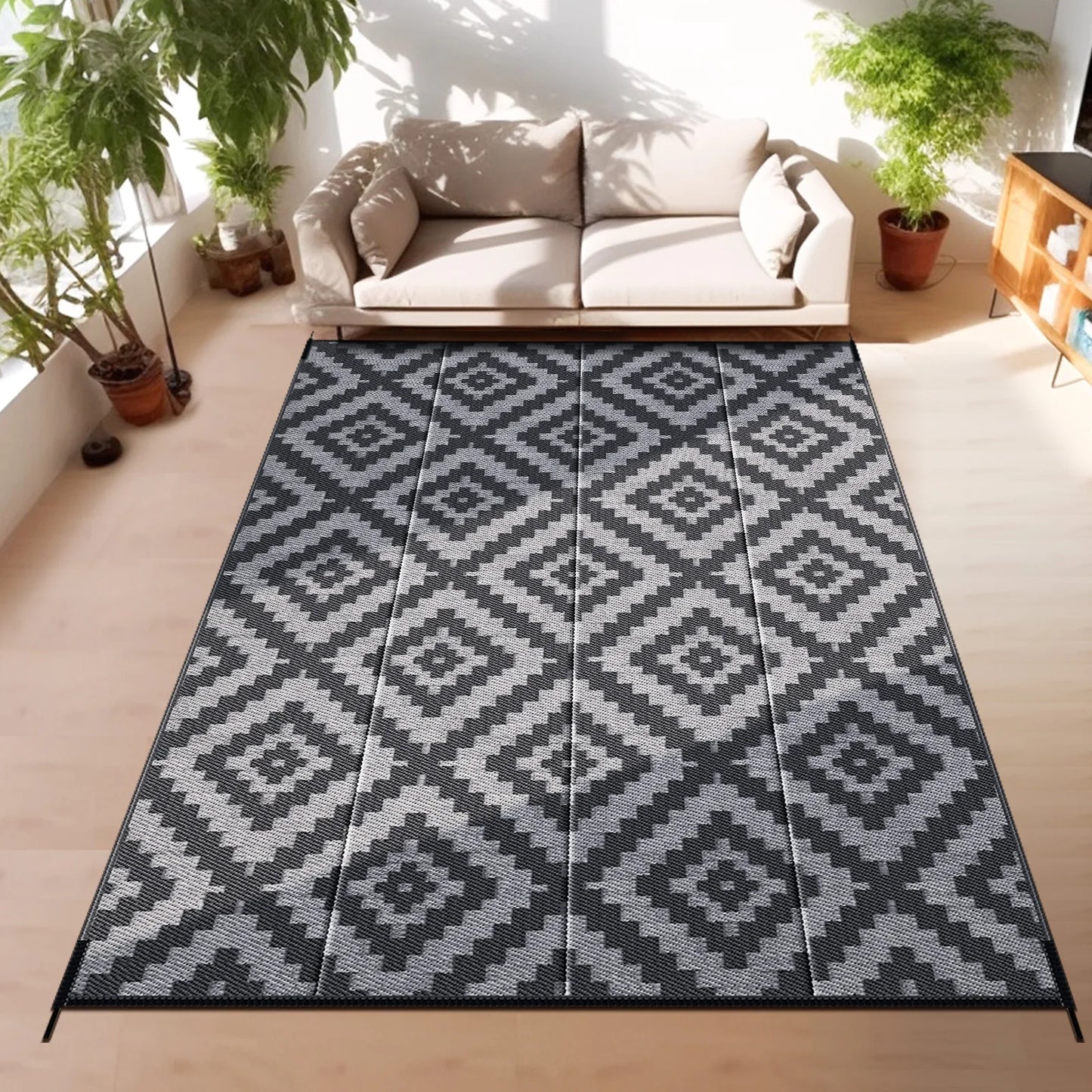 9ft By 18ft Outdoor Rug Waterproof Reversible Patio Carpet