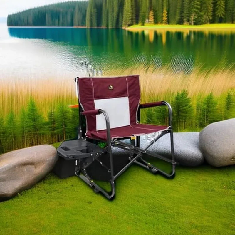 GCI Outdoor Freestyle Rocker XL with Side Table Portable Folding Rocking Chair