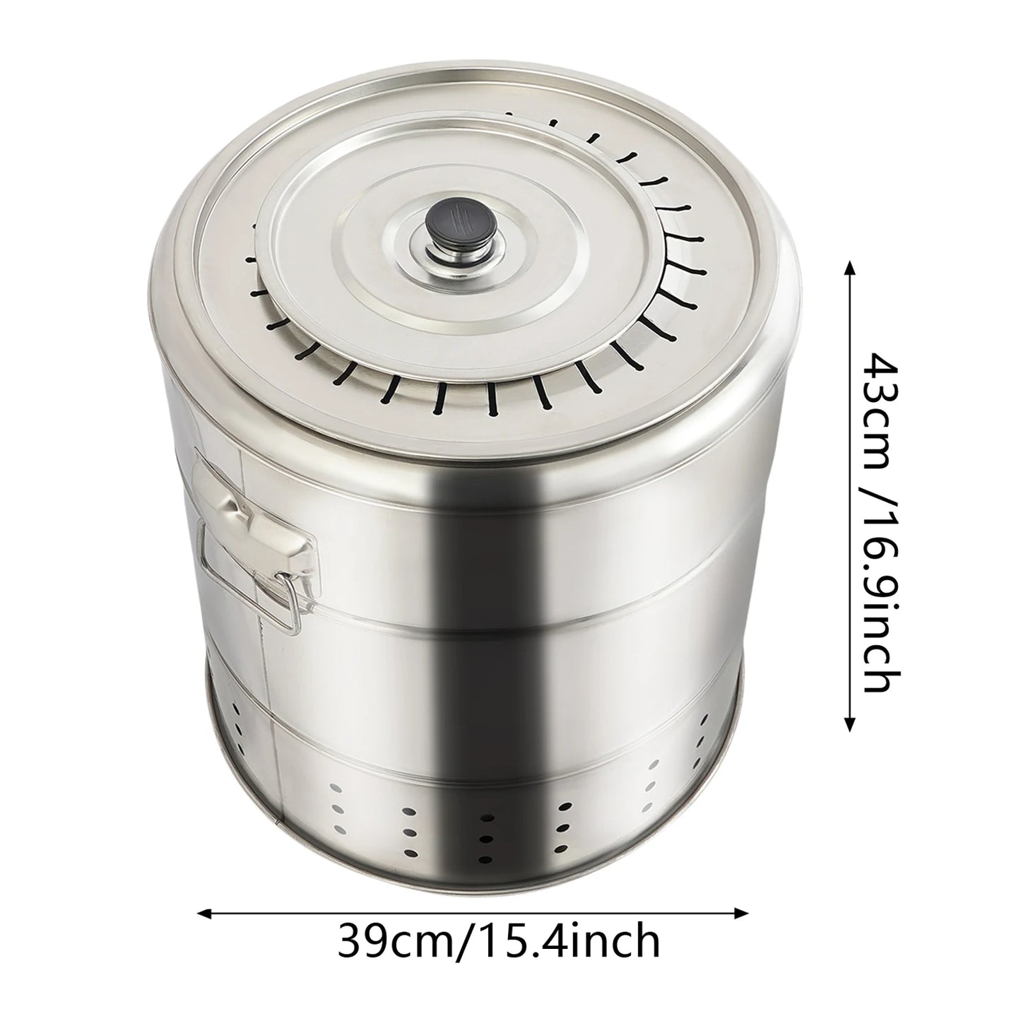 Stainless Steel Charcoal Grill 28 Skewer Capacity Hanging BBQ Pit for Outdoor Cooking Camping and Parties Oil Drip Tray