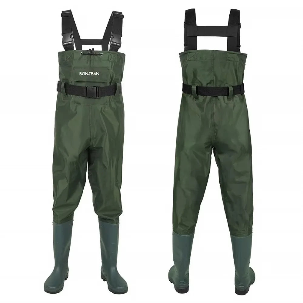 Waterproof Fishing Waders With Boots Durable Outdoor Overalls