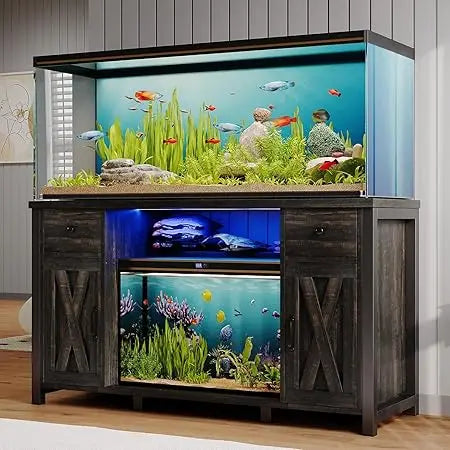 75 Gallon Farmhouse Fish Tank Stand With Power Outlets
