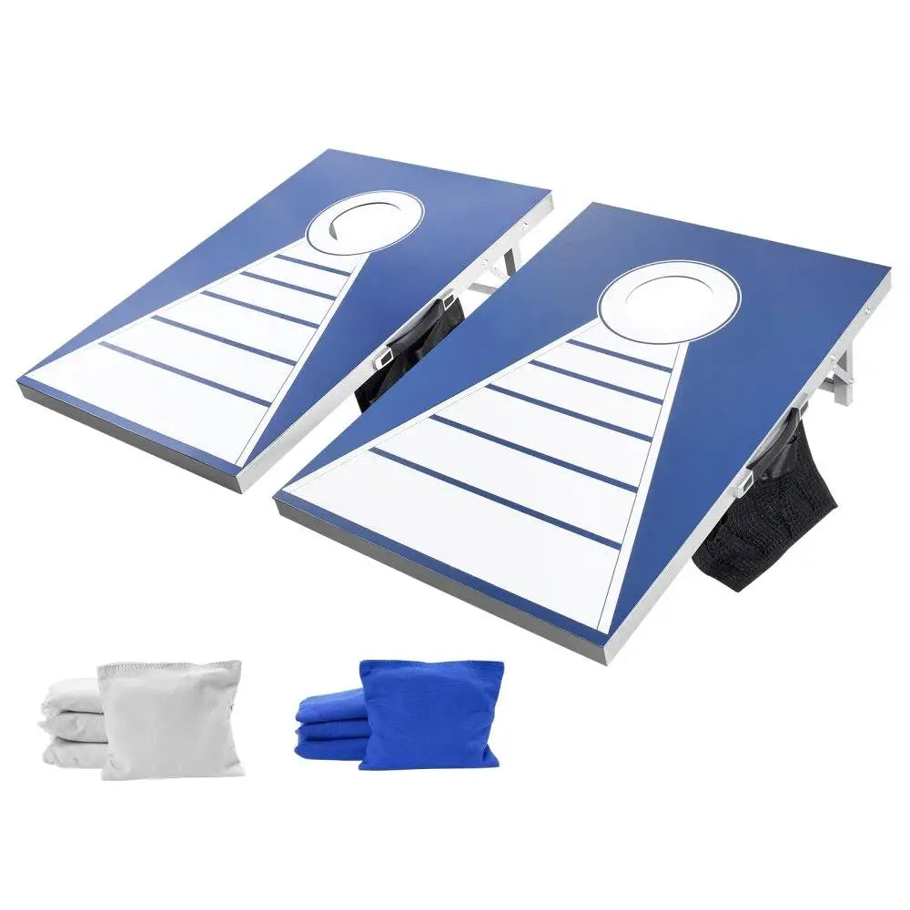 Portable Cornhole Game Set 3x2ft Aluminum Toss Boards with 8 Durable Bean Bags for Outdoor Fun with Family and Friends