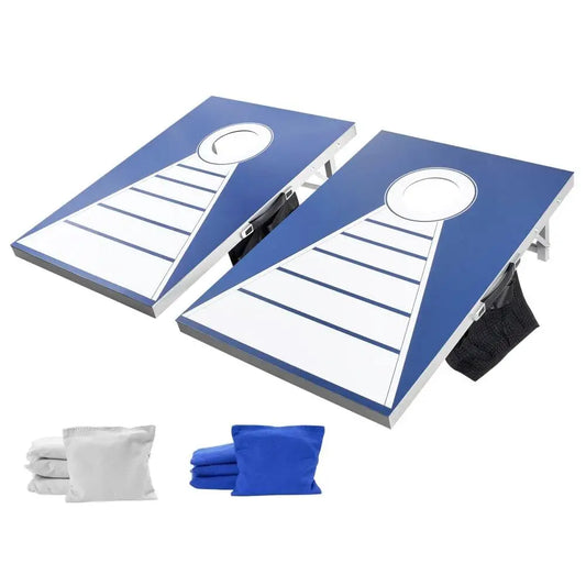 Portable Cornhole Game Set 3x2ft Aluminum Toss Boards with 8 Durable Bean Bags for Outdoor Fun with Family and Friends