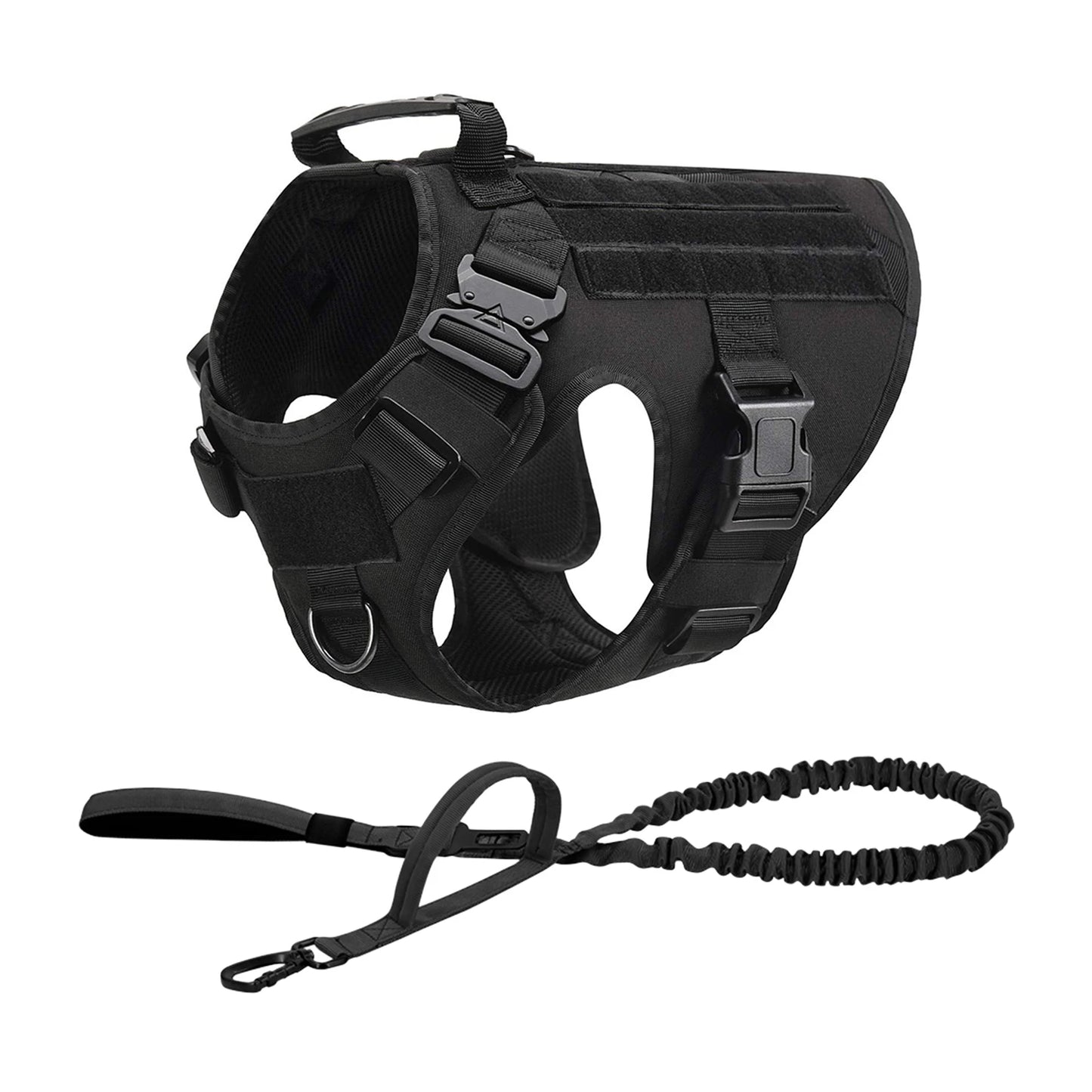PETRAVELCN Tactical Dog Harness Vest With Molle Pouches