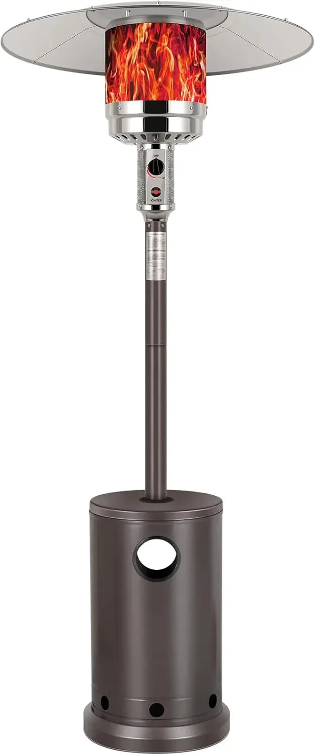 50,000 BTU Propane Patio Heater With Table Design Bronze