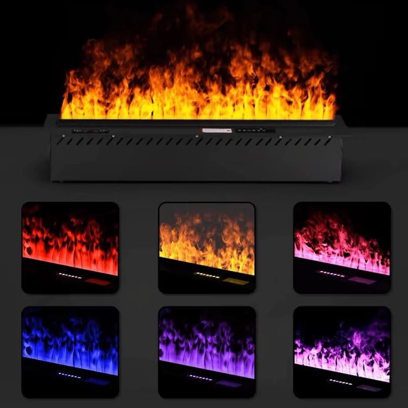 Smart Water Vapor Fireplace with 3D Flame Effect Tuya APP Control Simulated Burning Wood Sound Environmentally Friendly Humidifier