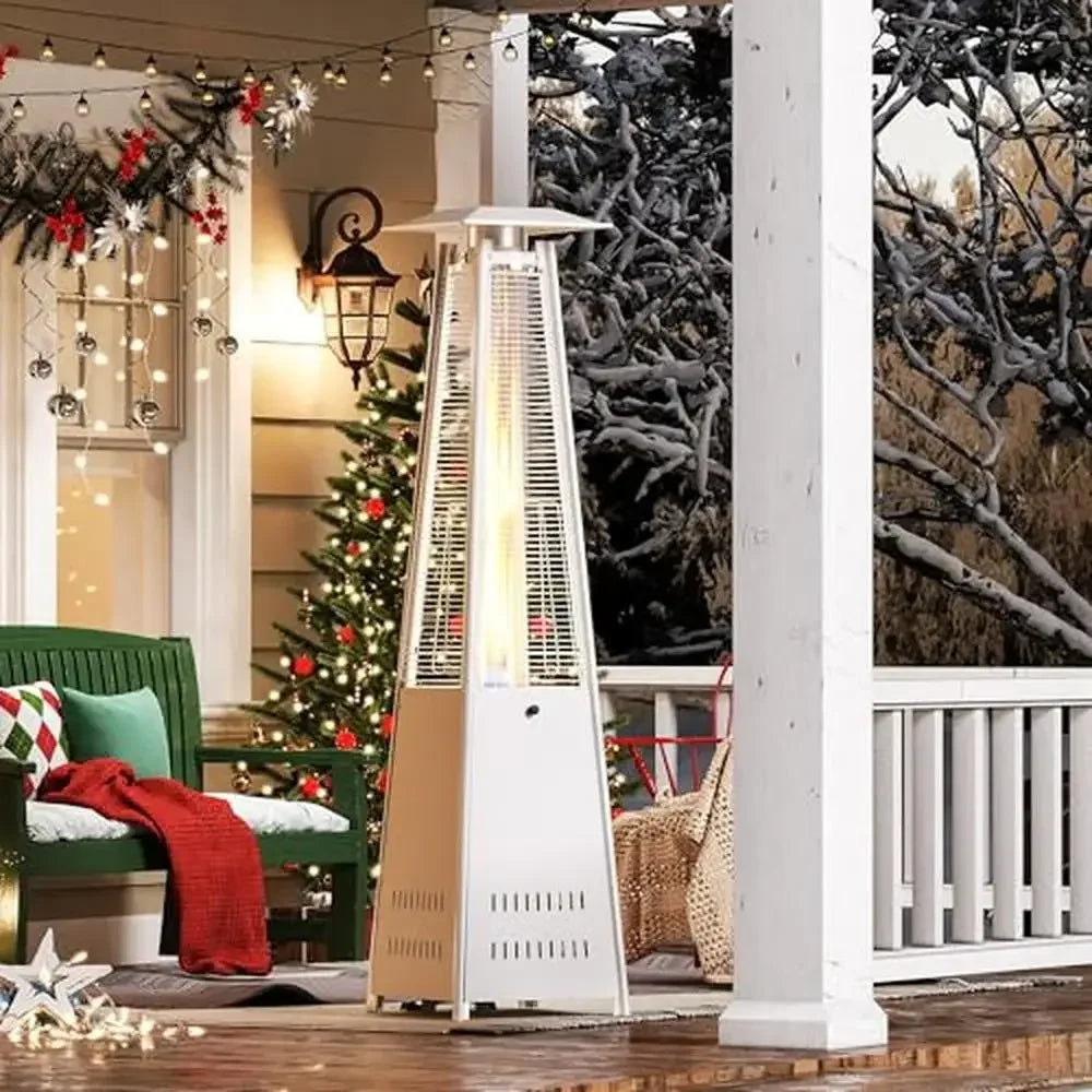 Outdoor Heater With Wheels 42000 BTU Pyramid Tower Heater