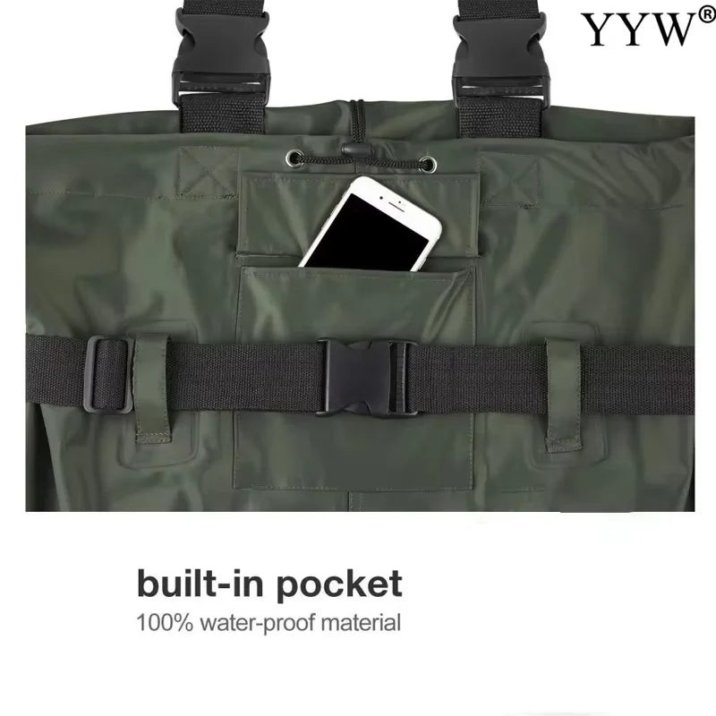 Waterproof Fishing Waders With Boots Durable Outdoor Overalls