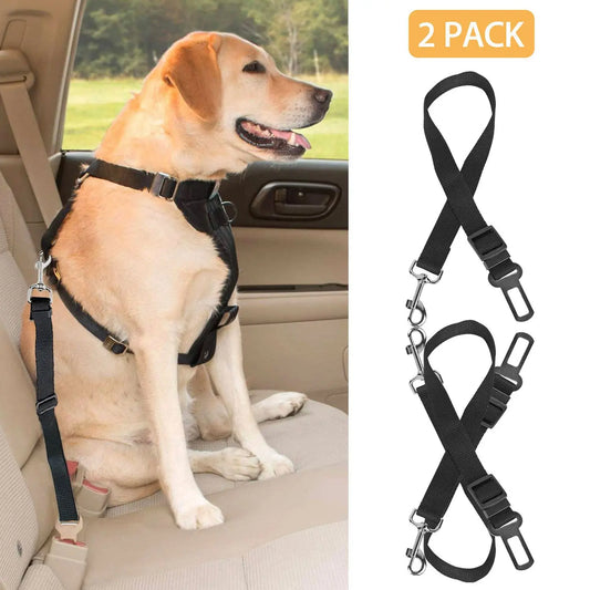 Hunan Pet Seat Belt Leash 2 Pack Adjustable Safety Harness