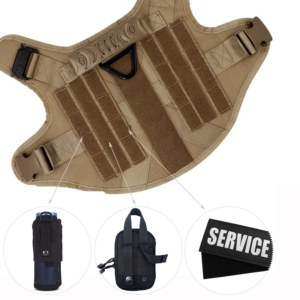 Large Dog Harness And Leash Set For German Shepherd Malinois Training Walking Vest And Collar For Medium Large Dogs