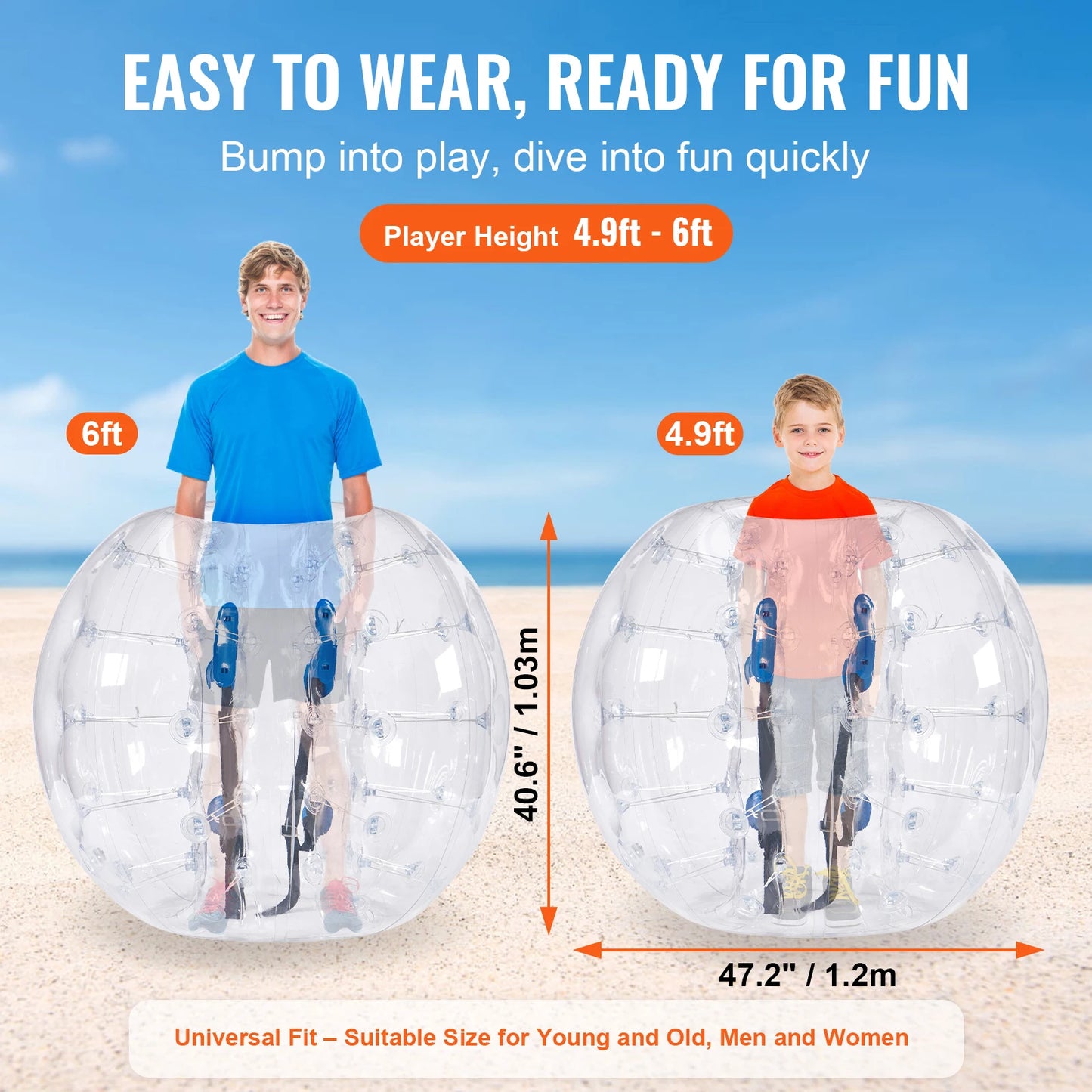 Four Foot Inflatable Bumper Ball for Teens and Adults
